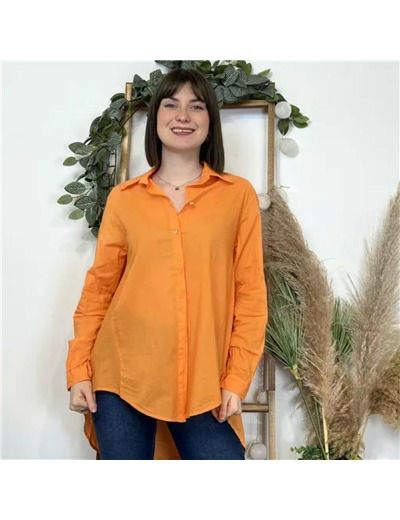 K503- Chemise fluide coton (Tu) 🇮🇹 (orange)