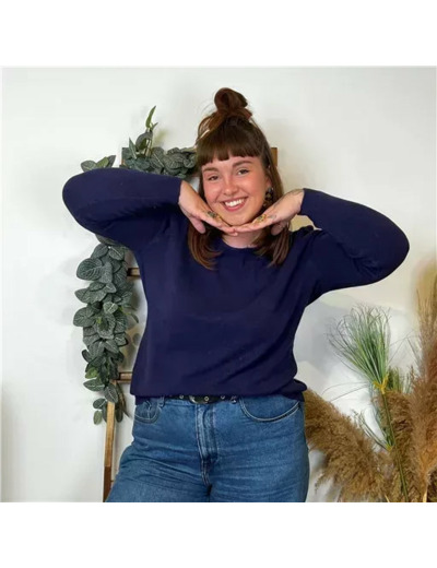 Y253- Tricotonic Col rond, Les T44 & 48 (marine)