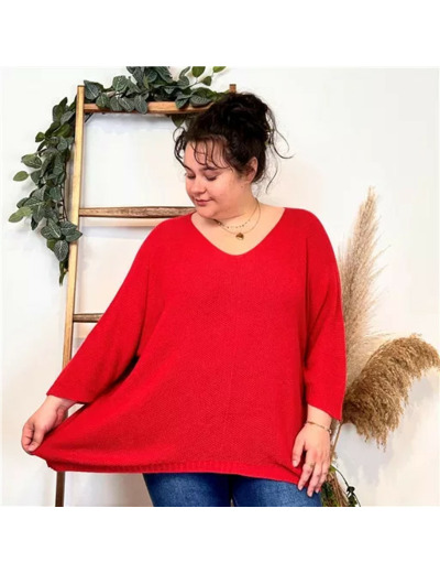 K559- Pull Nid d'Abeille (Gt)  🇮🇹 (rouge)