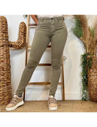 P072- Jean "Poches zippées" Melly.and.Co (Xs-Xl) (beige)