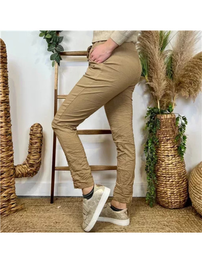 L797- Pantalon stretch (tu) 🇮🇹 (camel)