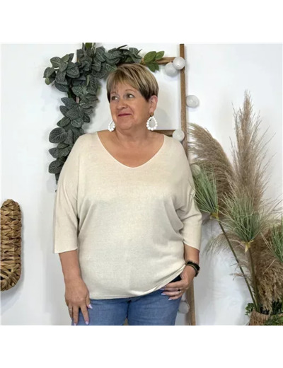 K363- Pull léger Emporium (Gt) (beige)