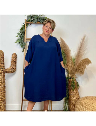 Z139- Robe mi-longue 🇮🇹 (marine)