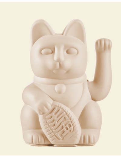 DONKEY Lucky Cat Ocre – Porte-Bonheur Japonais Beige