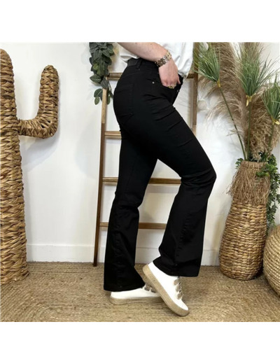 O502- Jean Bootcut Voggo (T36-T44) (noir)