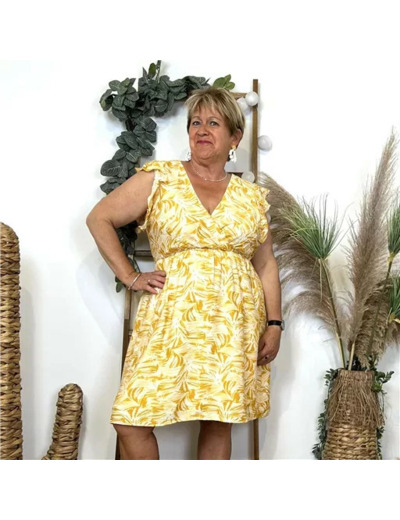 L180- Robe Maëlle "Dune" (T40-T48) (moutarde)