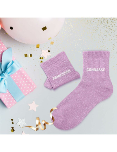 Chaussettes duo à paillettes Princesse connasse
