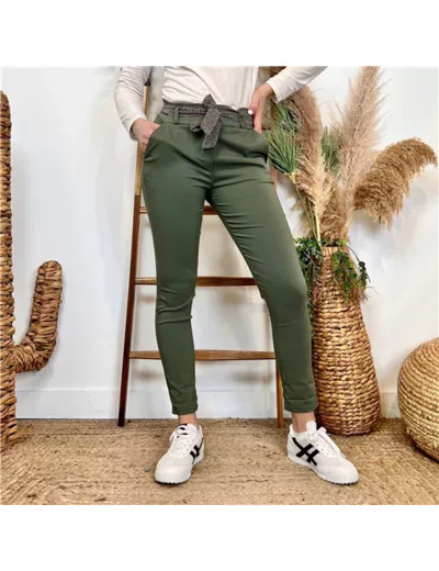 L793- Pantalon Stretch (T36-T50) 🇮🇹 (kaki)