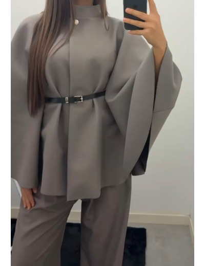 Veste kimono ceinturée