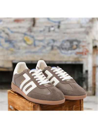 Cloud sand cuir éponge taupe suède taupe - Back70