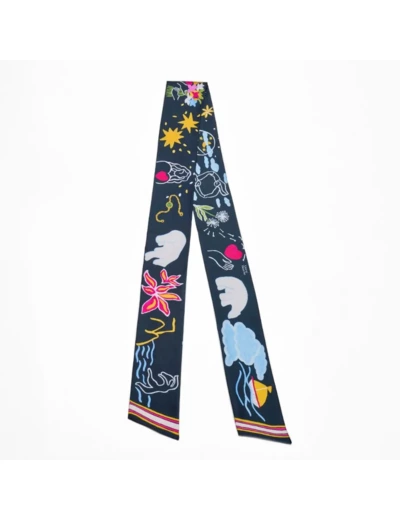 Grand bandeau en soie Vive