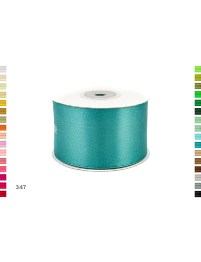 Ruban satin bleu petrol 347 largeur 50 mm