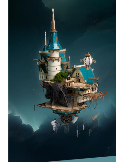 Fantasy Steam Castle - Blanc et Bleu