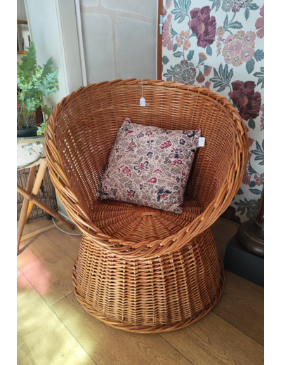 Fauteuil corbeille en rotin