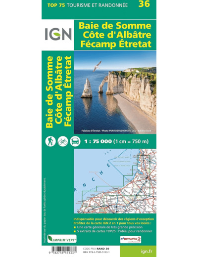 TOP75036 BAIE DE SOMME COTE D'ALBAT D'ALBATRE FECAMP ETRETAT