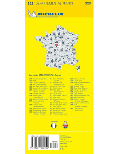 CARTE DEPARTEMENTALE CHER, INDRE