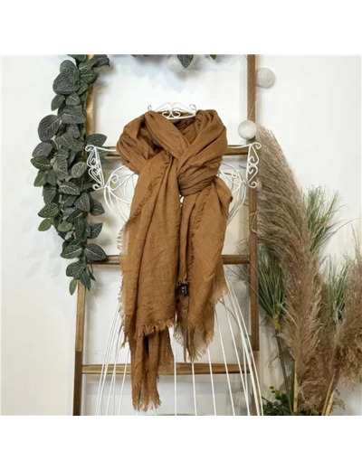 Y520- Foulard uni large (camel)