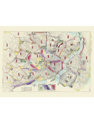 CARTE GEOGRAPHIQUE NOSTALGIQUE - TOKYO EZU
