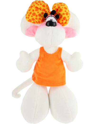 Diddl Peluche Diddlina en Robe Orange 30cm