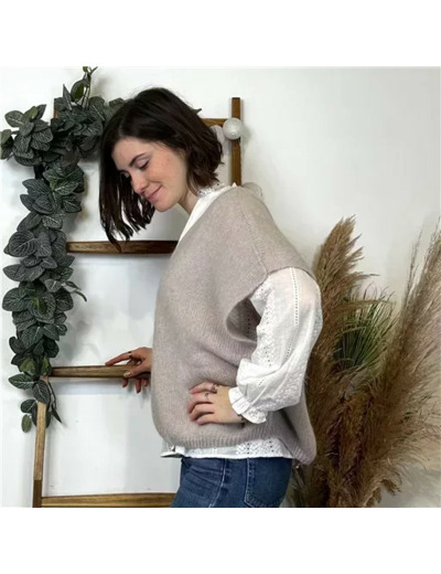K133- Pull Mohair (Tu) 🇮🇹 (beige)