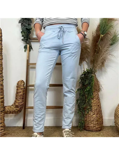 L756- Jogg 2 poches zippées 🇮🇹 (bleu ciel)