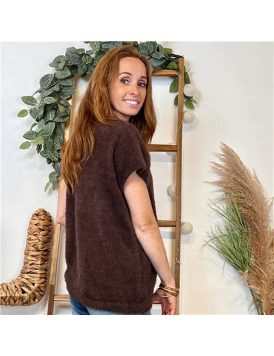 K117- Pull « Pilou Pilou » (Tu) 🇮🇹 (marron)
