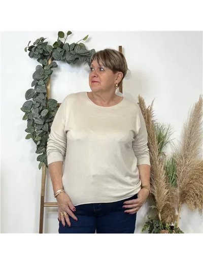 K825- Pull uni (Tu) 🇮🇹 (beige)