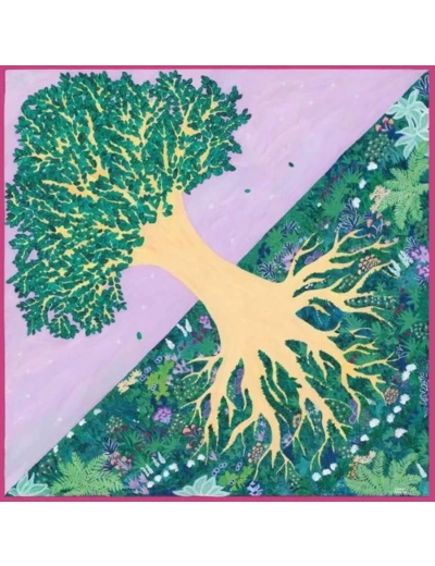 Petit carré de soie L'Arbre Magique