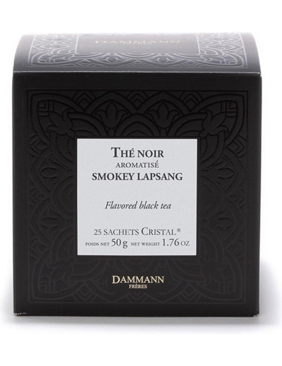 Thé noir smokey lapsang - 25 sachets cristal - Dammann Frères
