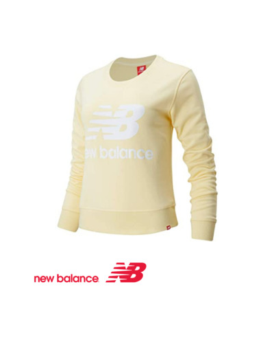 NEW BALANCE SWEAT JAUNE ESSENTIALS Crew