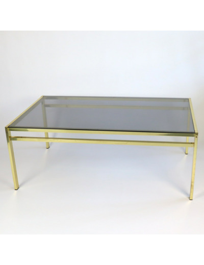Table verre fumé années 70