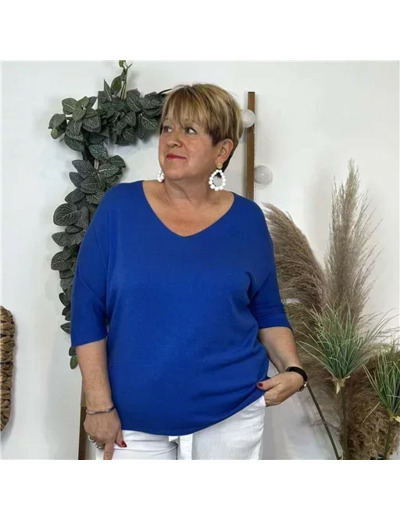 Z145.- Pull léger Emporium (Gt) (bleu royal)