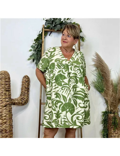 K134- Robe-Short (T40-T48) (vert clair)