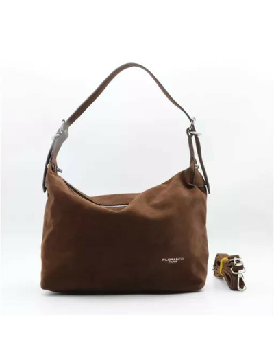 P402- Sac besace aspect Daim Flora & Co (marron)