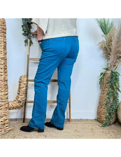 P184- Jean Droit Voggo T42-T50 (bleu canard)