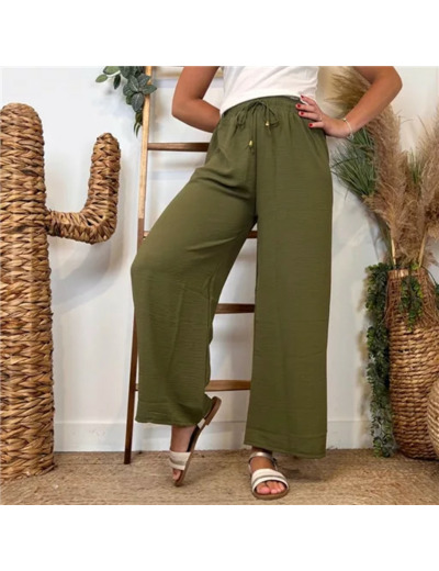 L761- Pantalon flou large 1er PRIX (Tu) (kaki)