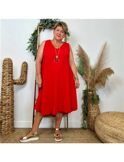 K143- Robe Collier "Mini-Prix" (Tu) 🇮🇹 (rouge)