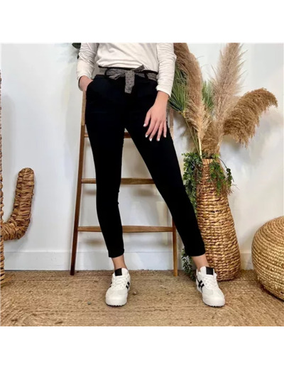 L793- Pantalon Stretch (T36-T50) 🇮🇹 (noir)