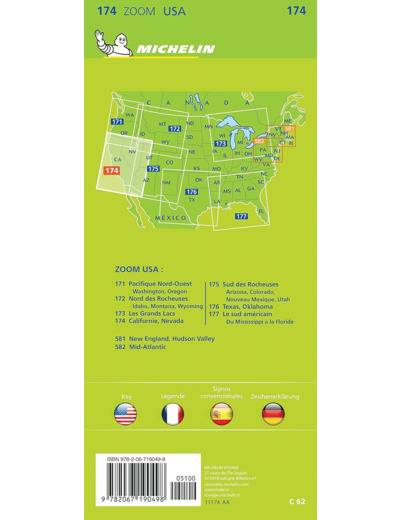 CARTE ZOOM CALIFORNIE - NEVADA