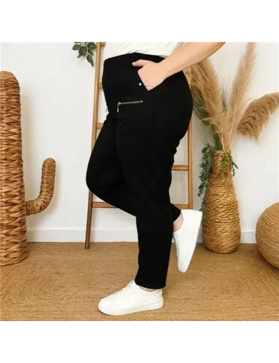 T545- Pantalon Confort JST (T38-T52) (noir)
