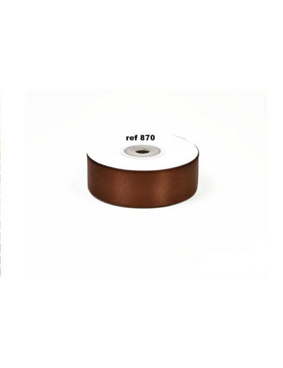 Ruban satin chocolat 870 Largeur 25 mm