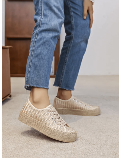 Baskets espadrille beige - Enya - Findlay