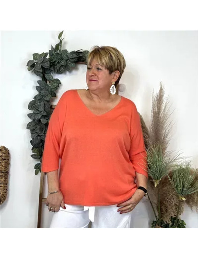 K363- Pull léger Emporium (Gt) (corail)