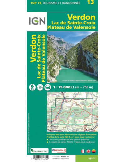 TOP75013 VERDON LAC DE SAINTE CROIX PLATEAU DE VALENSOLE