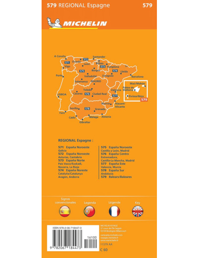 CARTE REGIONALE ILES BALEARES