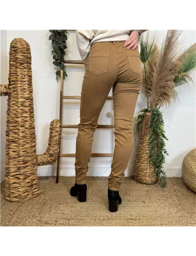 O563- Jean Slim Voggo T36-T44 (camel)