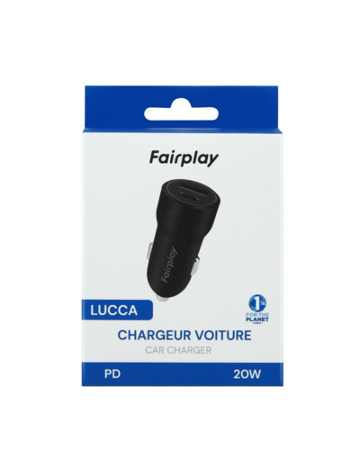 FAIRPLAY LUCCA Chargeur Voiture PD 20W 2USB (A+C)