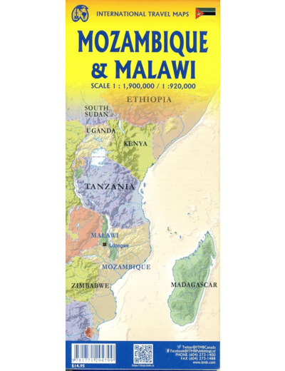 MOZAMBIQUE AND MALAWI 1:900 000