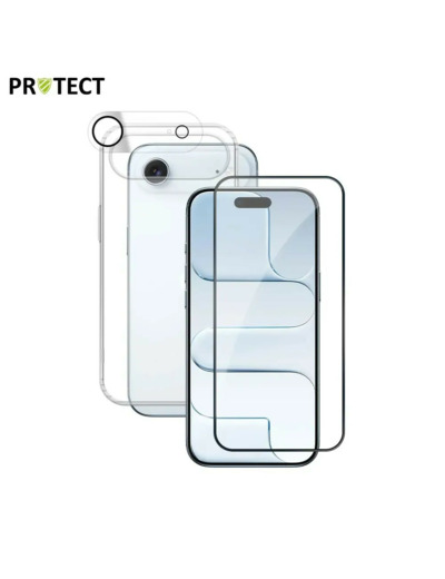 PROTECT Pack de Protection Coque + Protection Lentille + Verre Trempé iPhone (Tous les modèles)