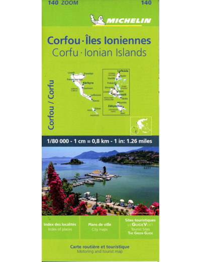 CARTE ZOOM CORFOU - ILES IONIENNES / CORFU - IONIAN ISLANDSS